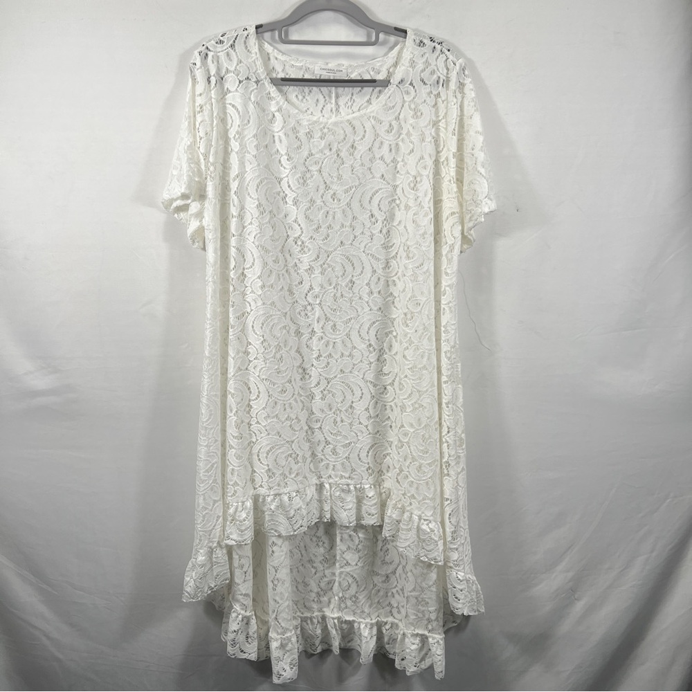 Chicsoul  White Lace Dress 0845